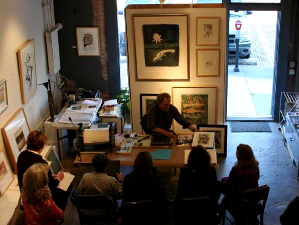 Presenting print demo at IF Art Gallery Columbia, SC